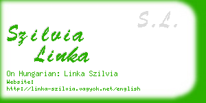 szilvia linka business card